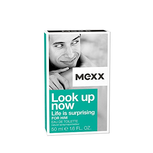 Mexx Mexx look up now for him - eau de toilette natural spray - maritimes fruchtiges herren parfüm mit birne und aquatischen akkorden - 1 er pack 1 x 50ml