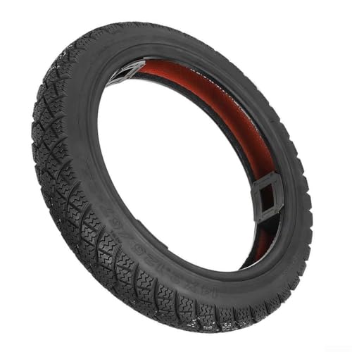 14 Inch Electric For Bike Tyre 14x2.125 (57-254) Tubeless Tire, Wearproof Rubber Outer Wheel for E-For Bike and Scooter, Heavy Duty Replacement Non-Pneumatic Cycle Tyre, Black