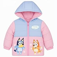 Bluey Girls Padded Coat Puffer Jacket Padded Coat, 5-6 Years