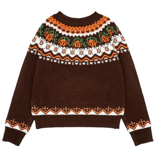 Qbily Girl's Fall Winter Pullover Sweater Casual Halloween Christmas Knitted Sweater 5-14 Years Boys2