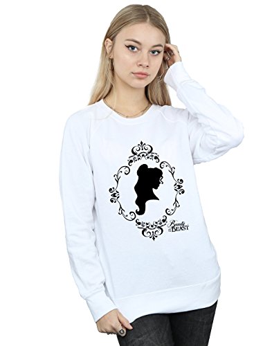 Disney Princess Women's Belle Silhouette Sweatshirt White X-Large