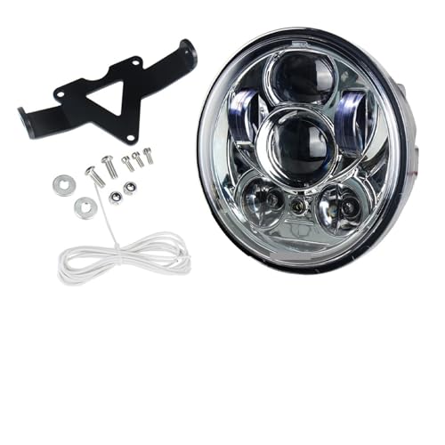 LED-Scheinwerfer, Fernlicht, Abblendlicht, Standlicht, kompatibel mit Yamaha, kompatibel mit Yamaha-Bolzen, kompatibel mit Raider, kompatibel mit Stryker SCR950, kompatibel mit Warrior (Chrom)