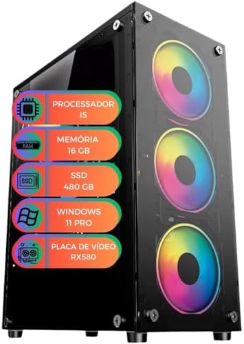 Computador PC Gamer MultiPC Intel Core I5 16GB RAM SSD 480GB GPU ...