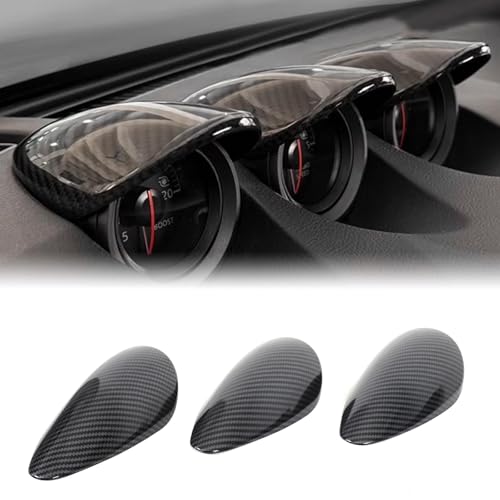 Bekantogy 3PCS Center Console Instrument Panel Dashboard Frame Cover Compatible with Nissan 370Z 2009-2020 Z/400Z 2023 2024 2025 ABS Center Console Clock Cover Trim (Carbon Look)