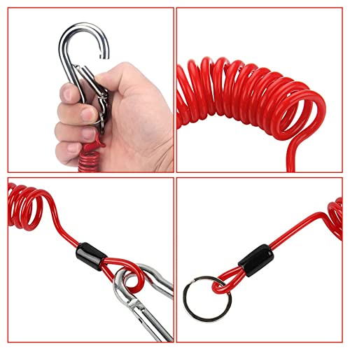 Fizlig 4 Foot Breakaway Trailer Cable - Trailer Brake Safety Cable Spring Towing Coiled Wire For Rv Trailer Emergency Camper (1 Pack) #TOP1