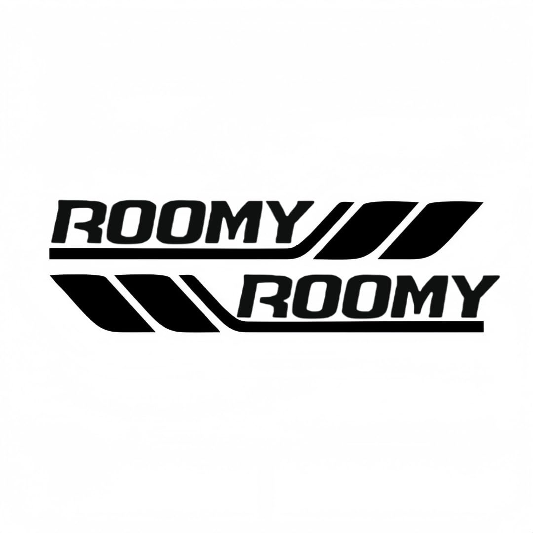 適用 ルーミー ROOMY フェンダー ステッカー 車用 防水 耐熱 簡単取り付け 傷隠し エンブレム デカール シールリア フェンダー ドア サイド ガラス サイドスカート 対応 DIY 外観アップグレード 車 個性化 アクセサリー (黒, ルーミー ROOMY) [並行輸入品]