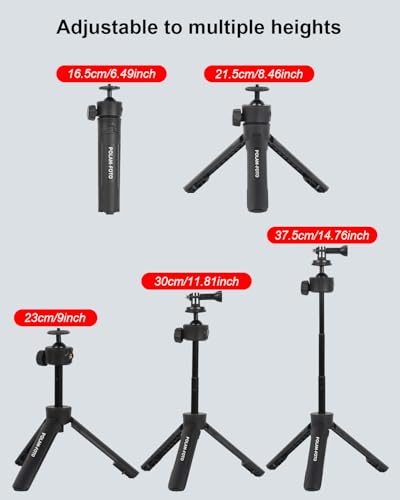 Image of POLAM-FOTO Selfie Stick Tripod Stand for Phone with 360 Ball Head | One-Click Pop-Up design, portable and foldable for selfies, travel, vlogging and stable multi-angle shooting.