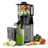 VENNEX Cold Press Juicer, BPA Free, 5.7' Extra Large Feed Chute, Juice Extractor Machine with Dual Auger for Whole Vegetables and Fruits, Masticating Juicer with High Juice Yield, Easy to Clean