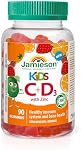 Jamieson Kids Immune Gummies with Vitamin C, Vitamin D & Zinc, 90 Gummies, Strawberry and Orange Flavours, Supports Immune Health, Strong Teeth and Bones, Helps in Wound Healing. Vegetarian, Non-GMO
