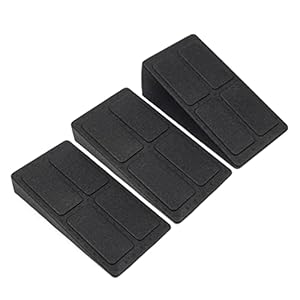 Zhichengbosi 3 PCS Squat Wedge Block, 8.5°, 8.5°, 17° EPP Anti-Slip Slant Board, Sport Exercise Yoga Balance Boards for Calf Leg Knee Extender, Black