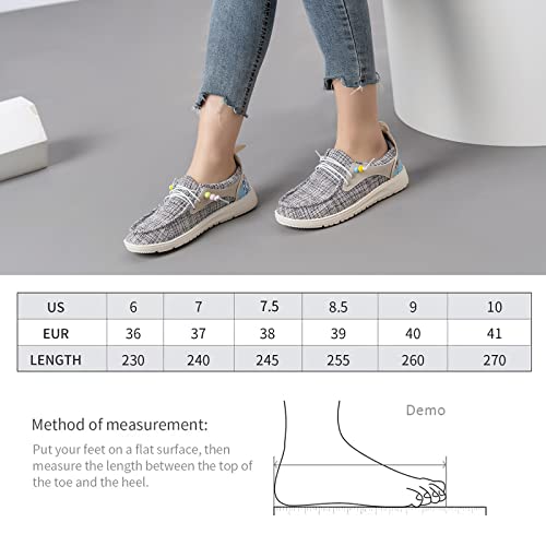 Anjoufemme Women's Loafers & Slip-Ons Lace Up Loafers Casual Shoes For Women Ladies Canvas Tennis Shoes Womens Slip On Fashion Sneakers Comfortable Walking Shoes Women Black 10 #TOP6