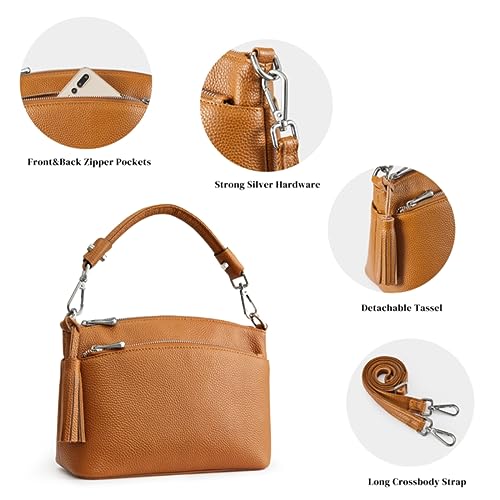 Bolso de cuero genuino para mujer S-ZONE miniatura 5