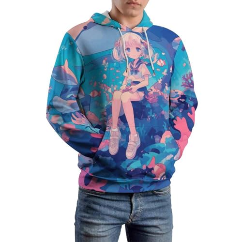 Sweat à capuche requin rose pullover chaud et coupe-vent unisexe taille S - 6