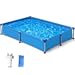 SOARS Piscina Fuori Terra, Piscina da Esterno Rettangolare 228 X 159 X 42 CM, 1287L, Struttura in Metallo, PVC Resistente, con Pompa e Filtro, Blu, per Bambini 3 Anni+