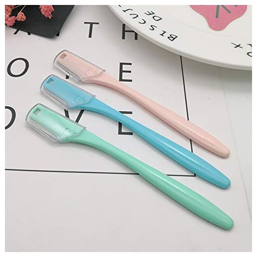 Touch-Up Multipurpose Exfoliating Dermaplaning Tool, Eyebrow Razor, and Facial Razor with Precision Cover, 3 Count