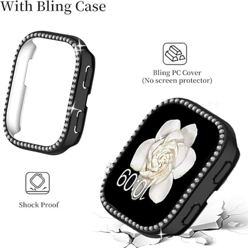Bracelet Amazfit Bip 6 en métal brillant cadeau idéal avec sa coque de protection - 3