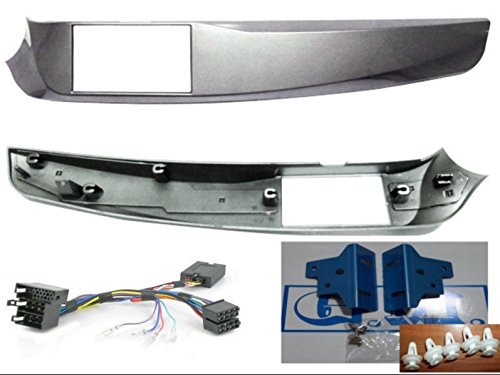  G.M. Production - Mascherina Kit e comandi al volante adattatore DOPPIO 2 DIN ALFA GIULIETTA SILVER (interno misura massima verticale 101mm) …