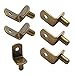 Piutouyar 50PCS 6mm Shelf Pins Brass Shelf Support Pegs 1/4 Inch L Shape Shelf Support Pins with Sleeve, Bracket Style Cabinet Shelf Pegs for Kitchen Furniture Bookcase