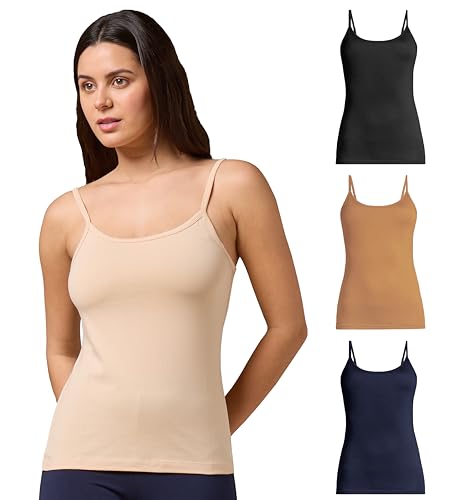 Image of URBAN ADVENTURE Ultra Soft Cotton Spandex Regular Fit Spaghetti Camisole for Women
