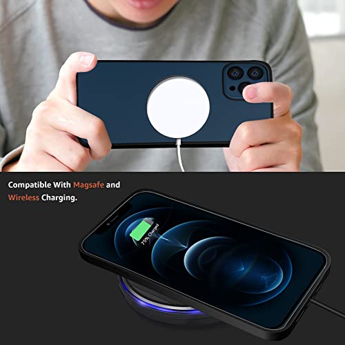 Image of amazon basics Ultra Hybrid Polycarbonate,Thermoplastic Polyurethane Camera Protection Back Cover Case For Iphone 12 Pro Max (Back Transparent-Sides Black)