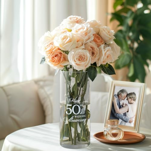 AW BRIDAL 50th Anniversary Wedding Gifts for Couples, 50th Anniversary Decorations for Parents Mom...