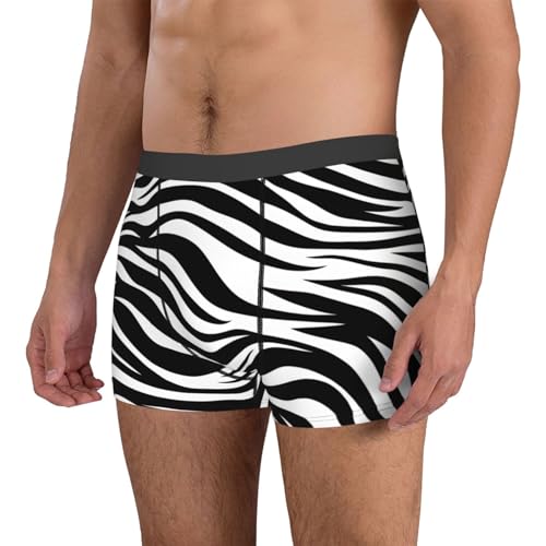 Men's Black Zebra Boxer Briefs - Zebra Print Underwear Boxer Briefs Wild Animal Sport Underwear Boxer Trunk Medium for Men2
