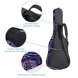Housse de guitare en tissu Oxford imperméable avec bandoulière réglable Motif hiboux - Les Beatles, Paul McCartney, John Lennon, RIngo Starr, George Harrison Housse de guitare en tissu Oxford imperméable avec bandoulière réglable Motif hiboux – Image 3