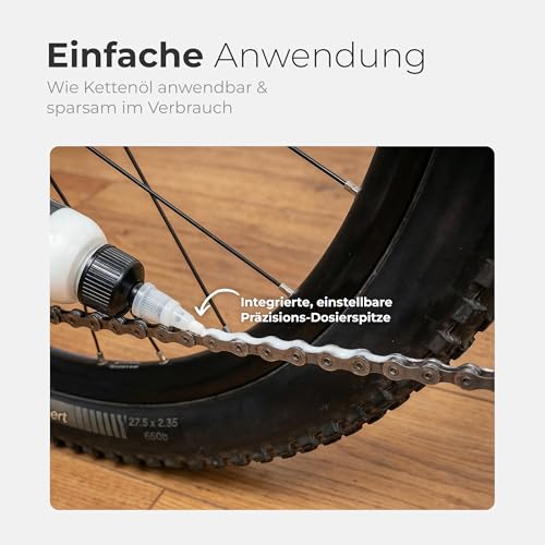 OH3 Fitgadgets Fahrrad Kettenwachs 120 ml - PTFE-freies Wachs-Schmiermittel für Fahrradketten - Reduziert Reibung & Verschleiß - für E-Bike, Gravel, Mountainbike & Rennrad - Made in Germany