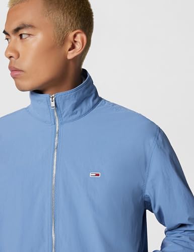 Tommy Jeans Herren Windbreaker Jacke Essential Stehkragen, Blau (Colorado Blue), XXL – Ansicht 4
