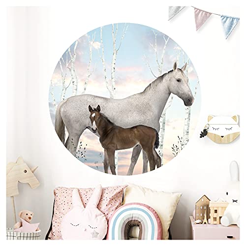 Sticker mural cheval et princesse autocollant lavable pour les enfants - 2