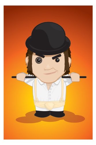 Poster Orange Mécanique Alex pour remplacer vos cadres vides
