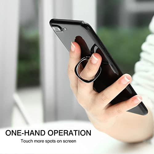 [Pacote com 2] Suporte de anel de celular com bordas arredondadas brilhantes, rotação de 360 graus e