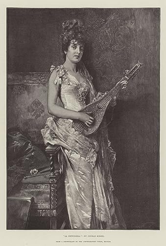 Impresión en lienzo La Pettiniera de Conrad Kiesel, póster artístico de alta calidad de 60x90cm