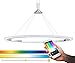 Produktbild EGLO connect LED Pendelleuchte Hornitos-C, 1 flammige Hängelampe, Hängeleuchte aus Stahl, Kunststoff in Chrom, Satiniert, mit Fernbedienung, Farbtemperaturwechsel (warm, neutral, kalt), RGB, dimmbar