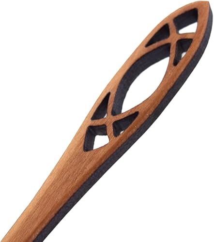 Miniatura 3 de Colección de catedral de madera de cerezo silvestre de 2 piezas fabricada en Estados Unidos juego de mantequilla de miel