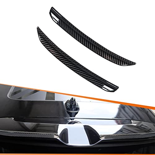 Adiil Carbon Fiber Style Rear Wing Trim Spoiler Extension Lip Fins Compatible with 2014 & up Mini Cooper F55 F56 S/JCW