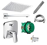 Hansgrohe 2-Wege Logis Einhebelmischer inkl. Hansgrohe iBox Universal Grundkörper (Reduzierungen auf DN15 Halbzoll sind NICHT im Lieferumfang enthalten)