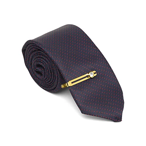 Image of MUTAQINOTI Mens Woven Premium Silk Necktie Suit Accessories Set With Pocket Square Cufflinks Brooch Golden Tie Pin (TEGP2)