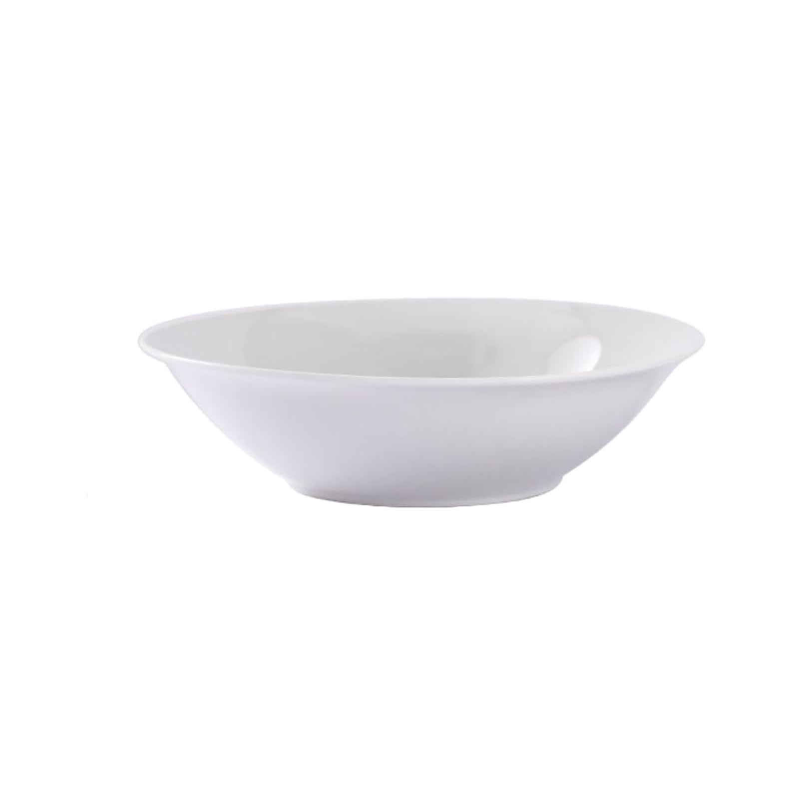 Ciotole e piatti in ceramica semplice bianco puro