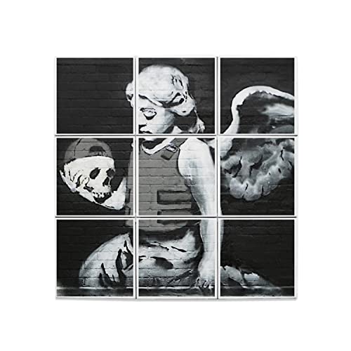 Carreaux céramique Banksy ange déchu décoration murale céramique moderne