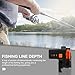 DECHOUS Digital Fishing Line Counter 0-999m for Spooling & Trolling Length Measuring Tool Portable Fishing Line Spooler Counter for Anglers Outdoor Use