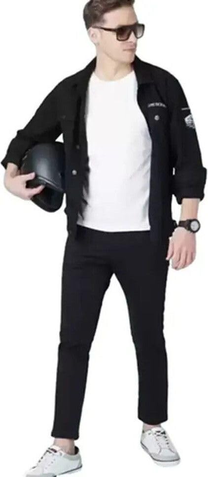 Image of Indivane Slim Fit Black Denim Jeans Tapered fit Leg Casual Wear for Men