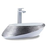 Fine Fixtures LUXURY VESSEL OVAL 20 X 15 BRUSHED SILVER