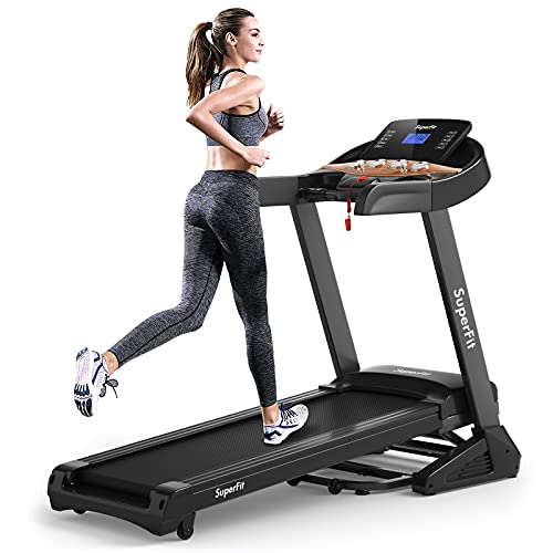 Image of Goplus 3.75HP Folding Treadmill with Incline, Electric Superfit Treadmill w /App Control, 12 Preset & 3 Custom Programs, Blue Tooth Speaker, Heart Rate Monitor, Running Jogging Machine for Home Gym