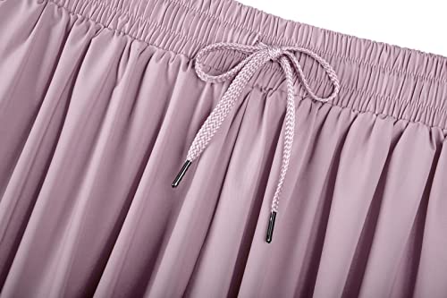 Image of 2 in 1 Flowy Running Shorts for Women Gym Yoga Athletic Womens Workout Biker Spandex Lounge Sweat Skirt Summer
