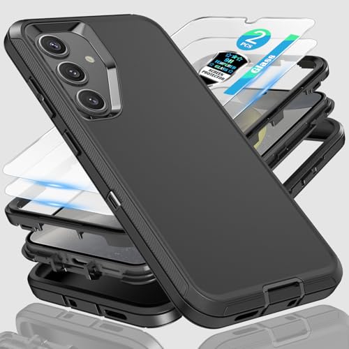 Coque Samsung S24 Plus et S25 Plus protection robuste noire anti-choc intégrale