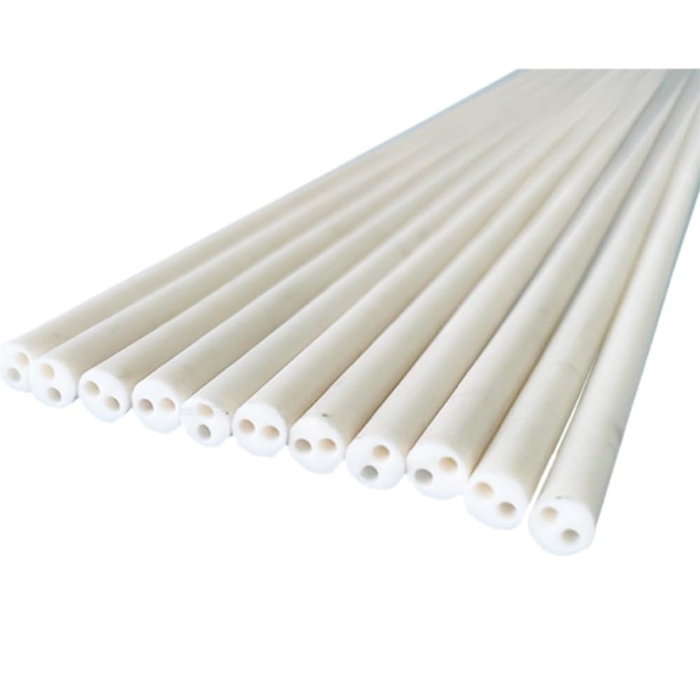 Aluminiumoxid-Keramikrohr mit Doppellöchern – 1–8 mm Außendurchmesser, bearbeitbares Keramikrohr for industrielle Anwendungen(8x2x250mm)
