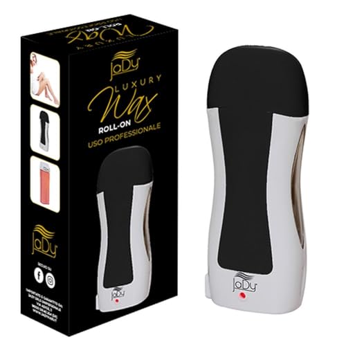 JaDy - Calentador de cera profesional | Calentamiento en 40 min | Compatible con cartuchos 100 ml | Aplicación ergonómica precisa | Uso seguro en casa, Negro y blanco, 1 unidad (Paquete de 1)