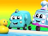  Sommer: Gummi Enten und Müllwagen! / Kokosnüsse kämpfen mit Klauen Truck / Der Jetski sitzt auf den Felsen fest! / Müllwagen rettet Traktor