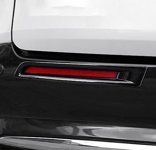 Image of Car Accessories Fit for Toyota Sienna 2021 2022 2023 2024 2025 2026 Exterior Rear Bumper Reflector Fog Lights Cover Trim (Glossy Black) ABS 2 PCS